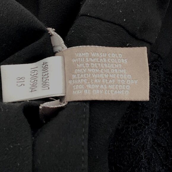 Chicos Long Sleeve V-Neck Black Lace Button-Front Blouse L - Picture 6 of 7